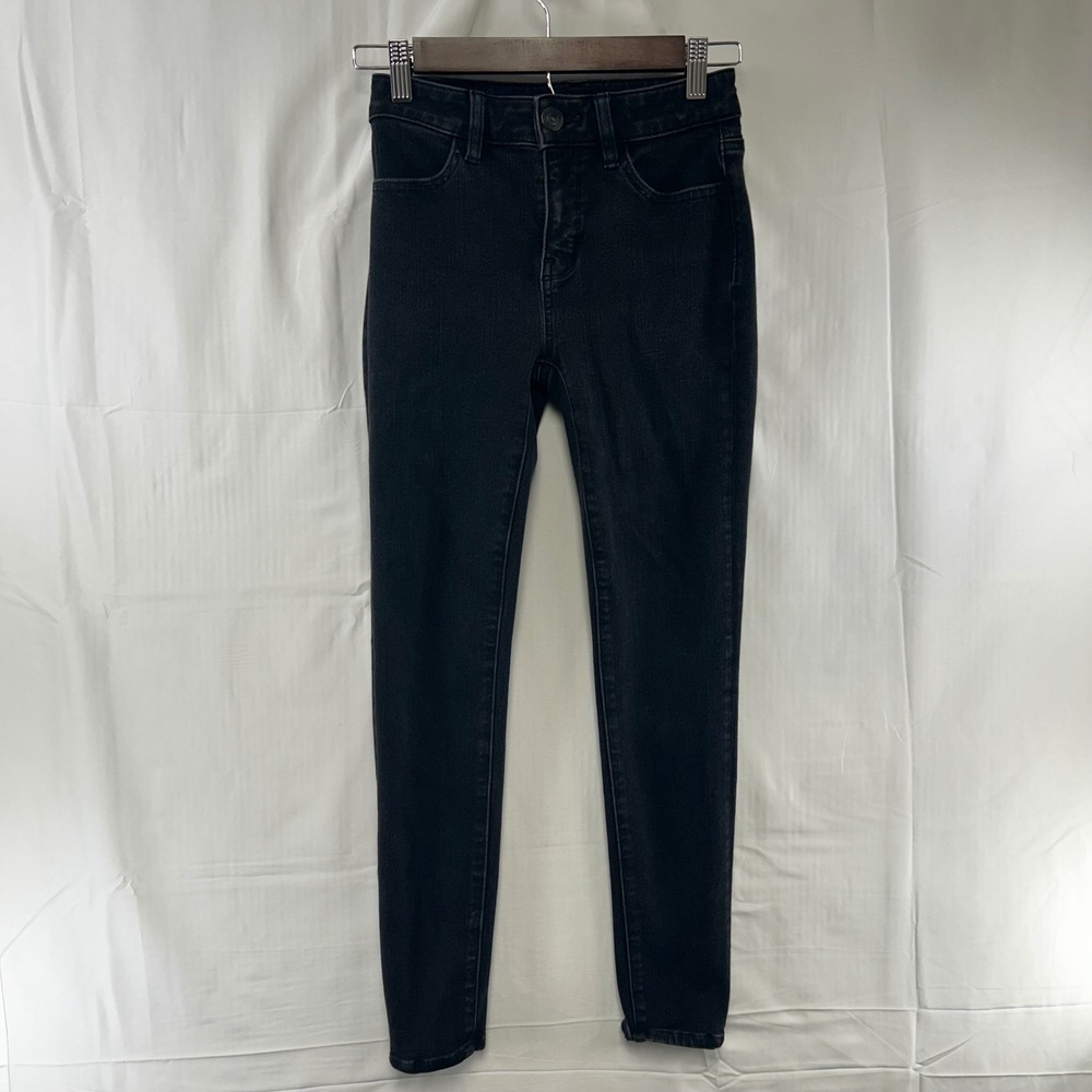 American Eagle Hi-Rise Jegging Women 00 Short Black The Dream Jean